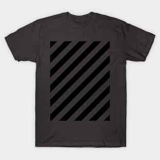 Black and Transparent Narrow Stripes T-Shirt